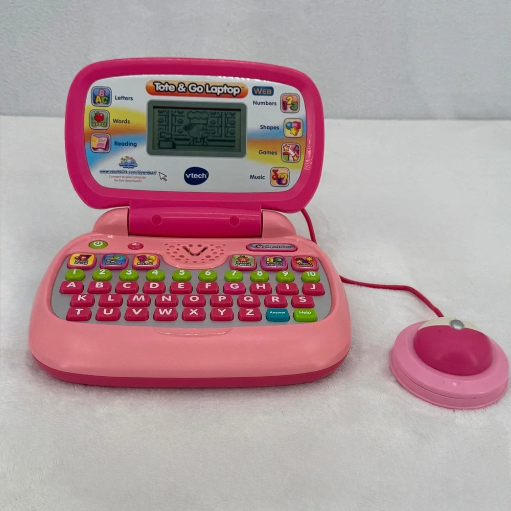 VTech Tote & Go Laptop Pink Educational Progressive Learning Toy Web Connect